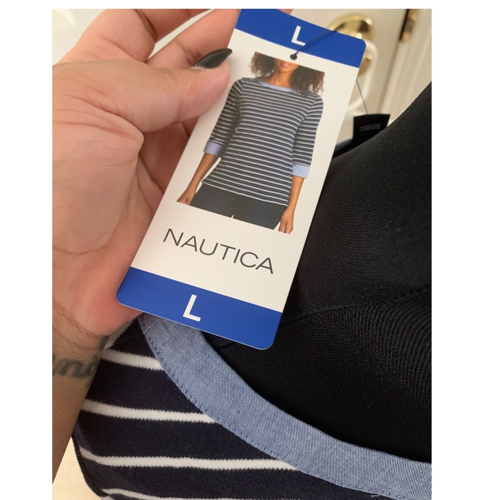 womans NAUTICA top sz L - Picture 3 of 3